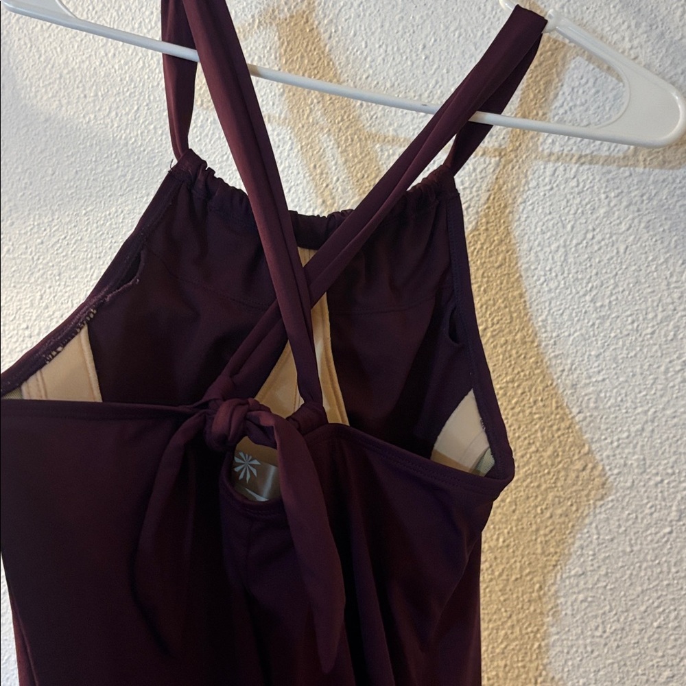 Athleta Crisscross Back Dress in Deep Burgundy - Picture 3 of 7